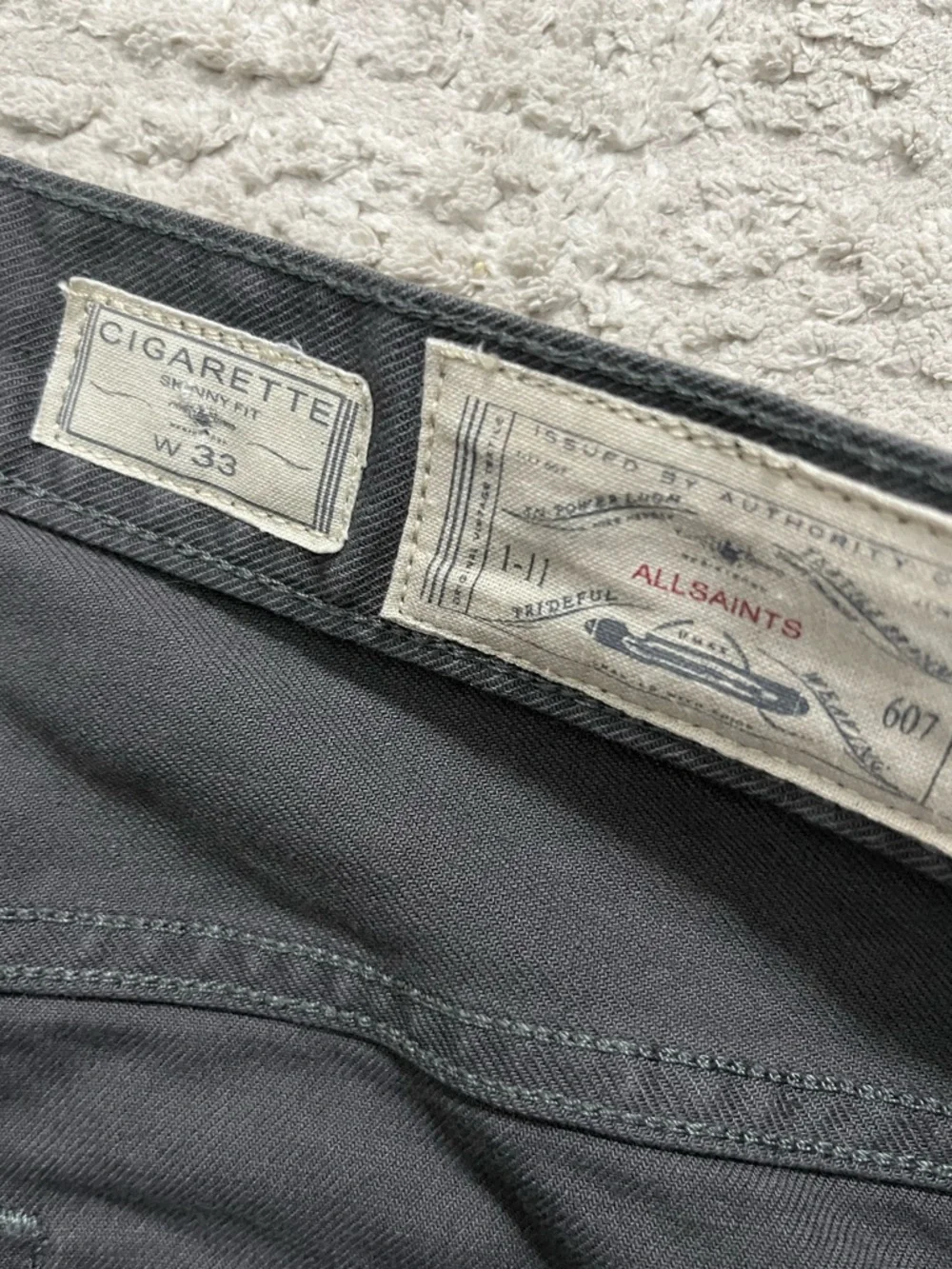 All Saints Cigarette Skinny Fit Jeans